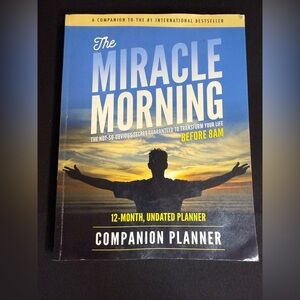 The Miracle Morning Companion Planner Book By Hal Elrod READING New Year New YOU